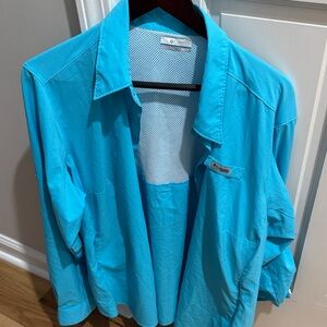 Columbia Men's Light Blue Shirt Jacket